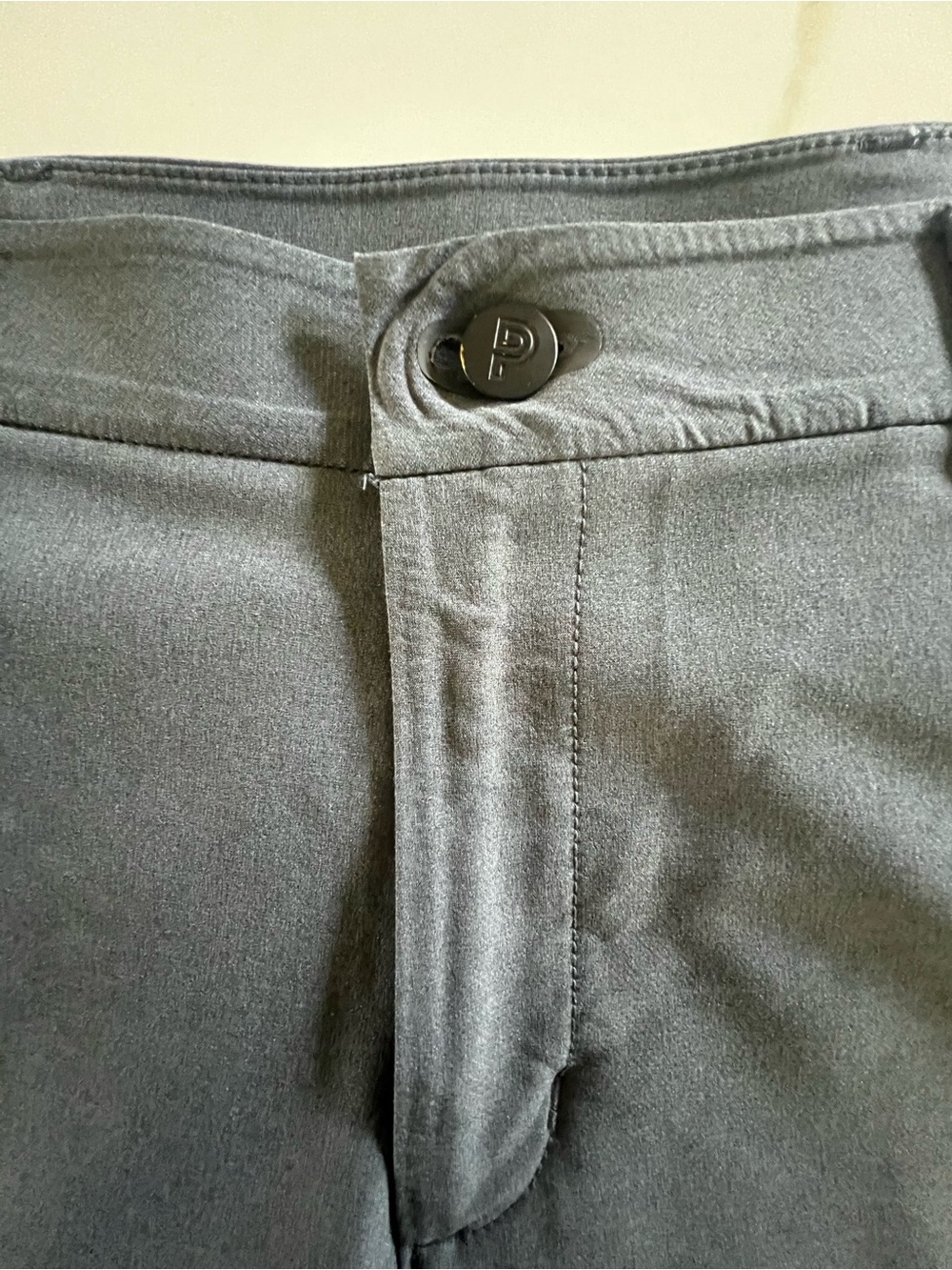 Men's Athletic Gray Performance Shorts with Button Waist